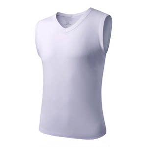 
Yalu Men's Vest 100% Cotton Summer V-Neck Sleeveless Cotton Sweat-Absorbent Undershirt Classic Sweetheart Neck