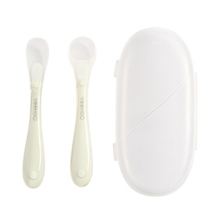 Ying's silicone spoon newborn baby food supplement spoon baby silicone soft spoon feeding milk special tableware feeding rice noodles