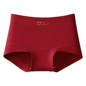 
zodiac year women's underwear seamless pure cotton 10A antibacterial extended crotch mid-waist new red wedding women's briefs