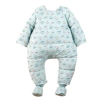 
Down sleeping bag, children's foot-wrapped winter model, constant temperature anti-kick quilt for big children, winter baby winter thickened split-leg model, baby thick