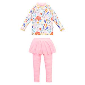 Children's swimsuit girl 10 -year -old baby new girl swimwear long -sleeved long -sleeved long pants conservative Zhongda children swimsuit
