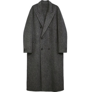 [PEICHUAN] 2025 new double-sided wool coat for men wool suit over knee long wool coat