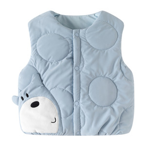 
Children's autumn and winter vests for boys and girls, infants and young babies, stylish warm quilted outer vests, small month-old clothes