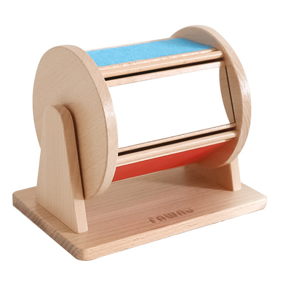 
FAWNU Montessori teaching aids textile drum beech wood all solid wood infant Montessori early education toys 5-month-old baby