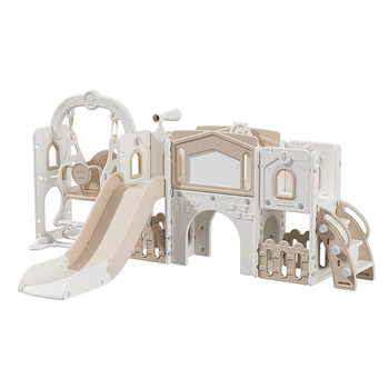 Children's slide and swing two-in-one household indoor
