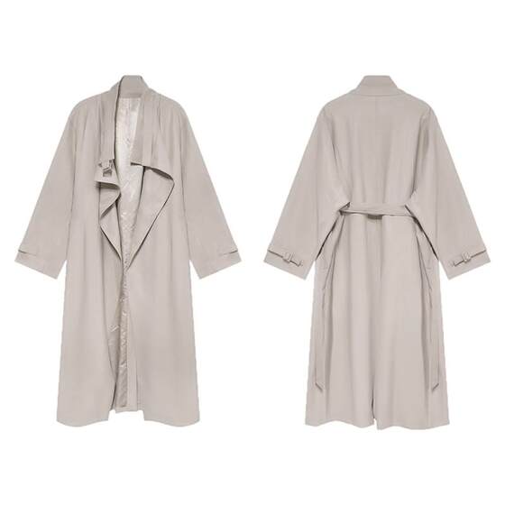 
Eryang Design [Yiheng] old money style pu leather windbreaker women's autumn high-end stand-up collar lace-up jacket