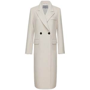 
OBEG Obi Qiandong simple suit collar herringbone wool coat mid-length 10424072