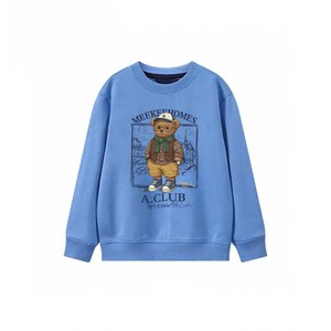 
Autumn and winter boy round neck sweater sweater knitted sweater bear children baby sweater inspection quality