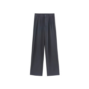 
Gray suit pants for women in autumn and winter new style fat girl mm high waist loose slim casual pants pear-shaped body trendy pants