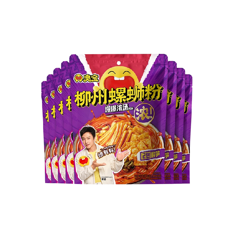 臭宝方便速食柳州螺蛳粉350g*8袋爆爆浓汤