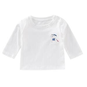 Boys long -sleeved T -shirt spring and autumn baby base shirt new cotton new girl top 1 year old 2 -year -old children autumn clothes 3
