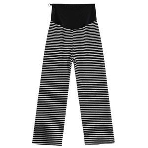 
Pregnant women's striped wide-leg pants, spring and summer thin style, 2026 new style, belly-supporting leggings for pregnant women, spring wear