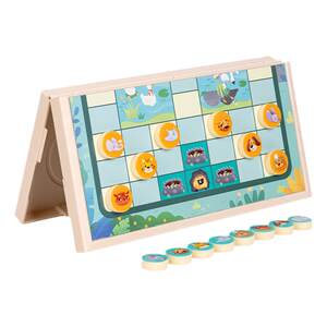 
Deli beast chess for children, primary school students, animal chess, flying chess, foldable five-piece chess piece, magnetic advanced beast chess