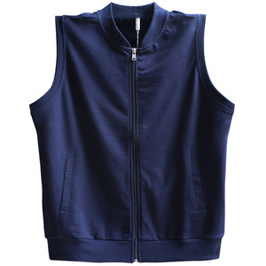 Men's spring and autumn pure cotton vest sleeveless T -shirt vest baseball uniform collar loose solid color large size plus fertilizer and major students