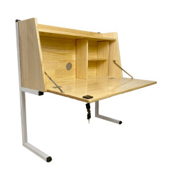 Solid wood luxury extra space bed desk