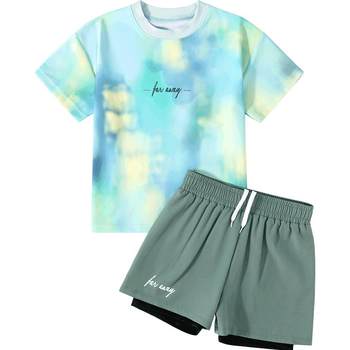 Children's swimsuits, boys' split sun protection training set