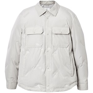 
[Water-Repellent] Jack Jones Men's Autumn and Winter New Goose Down Jacket Shirt Collar Letter Casual Jacket