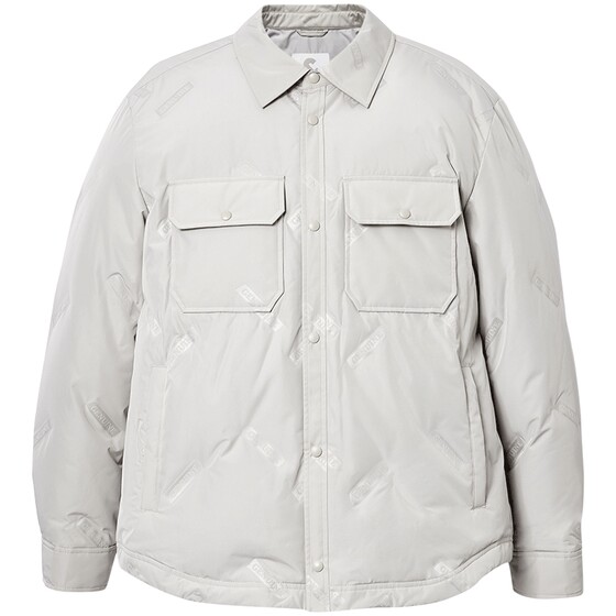 
[Water-Repellent] Jack Jones Men's Autumn and Winter New Goose Down Jacket Shirt Collar Letter Casual Jacket