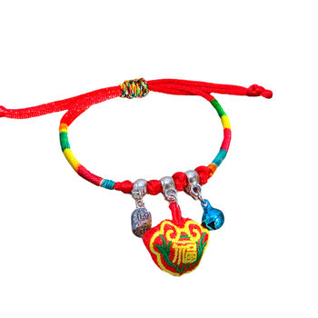 Colorful hand rope Hand -woven Dragon Boat Festival Mark -colored Bracelet Female Baby Babies Red Rope Children Little Dumplings Five -color Line