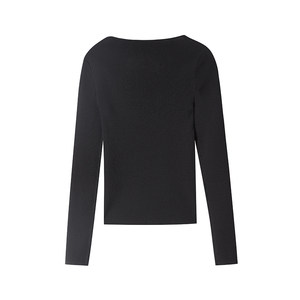 
NANASTORE hollow sweater women's 2024 spring new black pullover sweater loose short top special