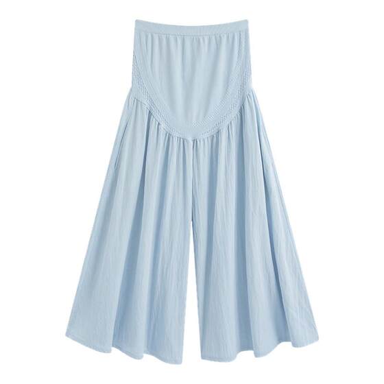 
Jingqi Maternity Pants Summer Thin Style Outer Wear 2026 New Belly-supporting Skirt Pants Not Belly-Stretching Eight-quarter Pants Summer Wear