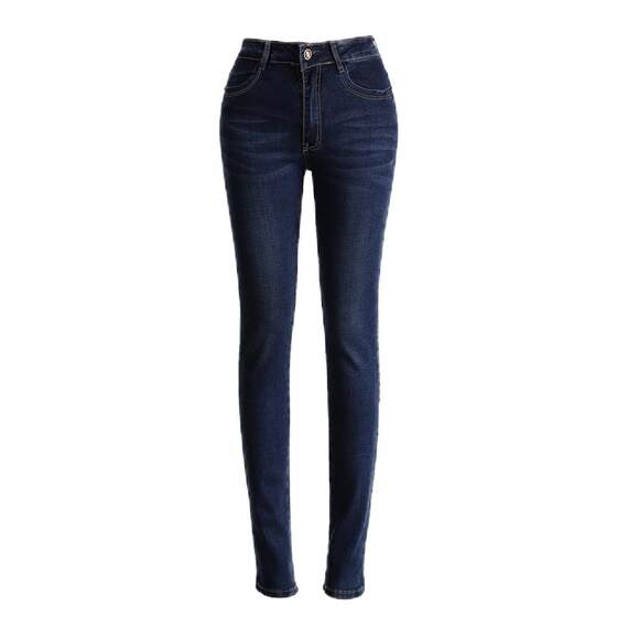 Straight-leg jeans for women 2026 spring and autumn new style high-waist slim stretch fat MM loose large size cigarette pipe pants