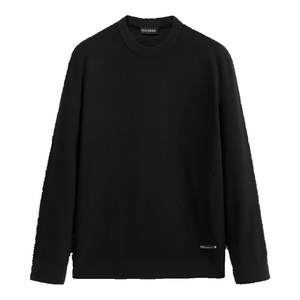 
Peacebird men's sweater winter slim texture knit sweater trendy round neck pullover solid color base knit sweater