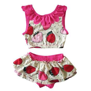 Children's swimsuit girl cute split little girl skirt

