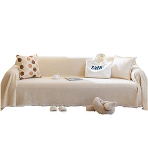 
Sofa cover Chenille sofa cushion solid color sofa towel all season universal cover back cover anti-slip pad