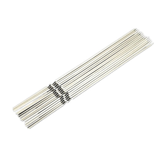 COM-FOUR Brochettes En Acier Inoxydable 32 Cm – Lot De 16 Pour Barbecue Viande Légumes Fruits De Mer
