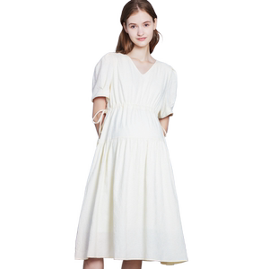 Fisher-Price Maternity Dress Summer New Skirt Summer Midi-Length Skirt Top Category A Pure Cotton Large Size Maternity Clothing