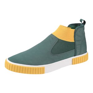 
2026 Spring Men's Shoes Korean Style New High Top Canvas Shoes Trendy Versatile Casual Shoes One-Step Old Beijing Cloth Shoes