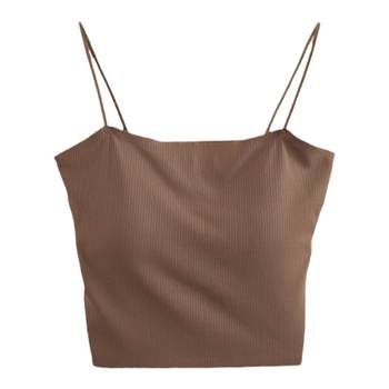 Nishimachi Village House Casual Vertical Stripe Texture Beautiful Back Women's Summer New Slim Sleeveless Sling Vest HB9808003