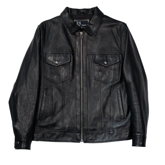 
Uncle Te Classic 507 American Retro Denim Jacket Sheepskin Genuine Leather Clothes Fashionable and versatile Men's Leather Cover