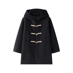 
Shrimp paste boys' double-sided wool coat winter 2026 new style boys' style hooded children's woolen coat