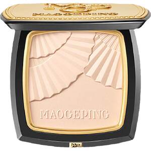 
[Pull down collar discount] Mao Geping light touch soft gauze condensed face small gold fan powder cake loose powder makeup 520 gift