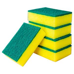 
Double-sided cleaning sponge brush kitchen dishwashing sponge artifact magic nano cleaning wipe scouring pad durable to remove oil stains