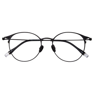 
Ultra-light pure titanium myopia glasses for women with degrees, Japanese style literary round frame, face-showing, small anti-blue light eye frame