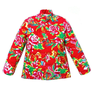 
Ethnic Northeast large-print cotton jacket and cotton trousers, thickened and warm down cotton, slim-fitting winter men's and women's coats, bridal cotton clothes