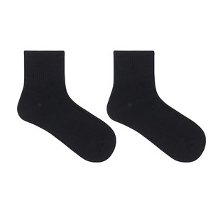 Socks that are not lost, simple solid color short socks summer thin black and white basic men and women low -top sock cotton