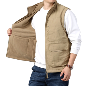 
Men's vest plus velvet double-sided vest fleece vest jacket large size work fleece horse clip