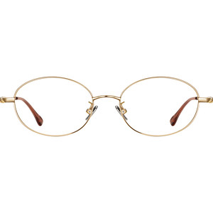 
Leshen ultra-light pure titanium gold wire oval nerdy myopia glasses frame for women with height, small face and small frame frame