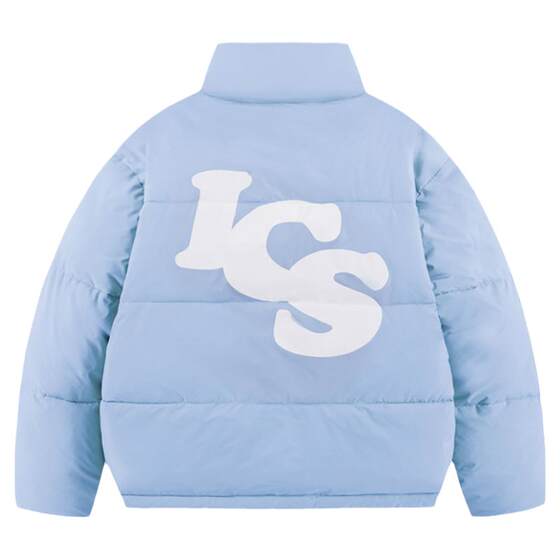 ics丨iconslab macaron color offset printing LOGO large letter cotton clothing for men couples loose warm cotton clothing