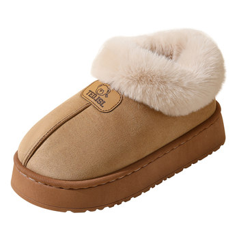 
Women's winter plush warm and thick cotton slippers