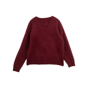 
Wangcheng N884 Seat/Melodious Clouds/Autumn New Wool Blended Soft and Warm Brushed V-Neck Pullover Sweater