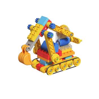 
Children's large particle building block electric gear machinery