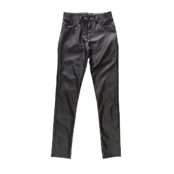 Leather pants for men 2026 new high-end slim-fitting small-footed motorcycles and motorcycles waterproof spring and autumn plus fat and enlarged men's style