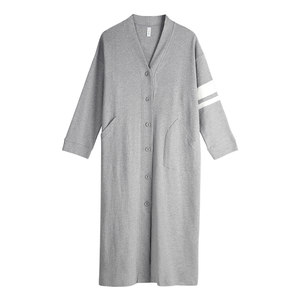 
Xuanliang nightgown women's spring and autumn pure cotton long-sleeved pajamas casual lazy style nightgown large size bathrobe autumn and winter home clothes