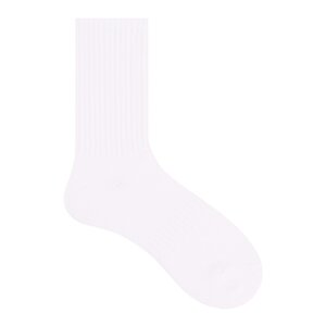 Thickened and warmth in autumn and winter, solid black and white long socks for men and women, Japanese cityboy towel bottom mid-tube short socks

