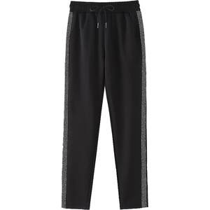 Side strip sports pants for women 2026 spring and summer popular high-waisted large size fat mm pants slimming harem casual pants